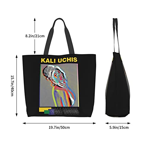 Kali Uchis Tote Bag Women'S Large Capacity Shopping Shoulder Bag Travel Beach Bag With Lining