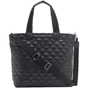 dkny womens dkny poppy lg tote, blk/black, one size us