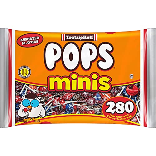 Tootsie Pops Roll Mini with Chocolatey Center, 280 count, 50.37 Ounce Bag, 5 Flavors, Multi