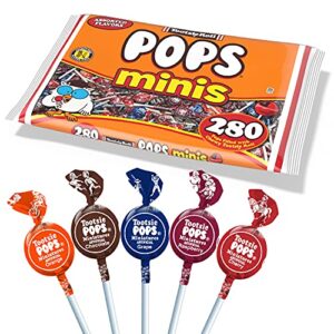 Tootsie Pops Roll Mini with Chocolatey Center, 280 count, 50.37 Ounce Bag, 5 Flavors, Multi