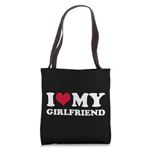 i love my girlfriend tote bag