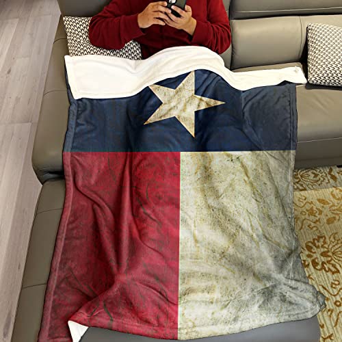 YISUMEI Texas State Flag Blanket Comfortable and Fuzzy Throw Blanket for Home and Bedroom Decor (60x80 Inches)