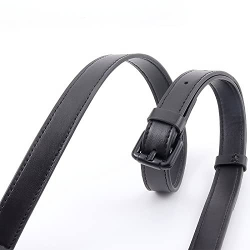 BAIXUEJI Genuine Leather Purse Strap Adjustable Replacement Crossbody Shoulder Bag Handbag (Shoulder Strap (Black))