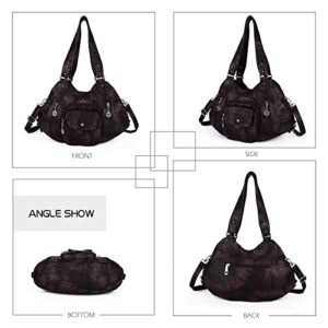 Angel Kiss Purses and Handbags for Women Large Tote Bag Soft PU Leather Multi-Pocket Hobo Shoulder Bags