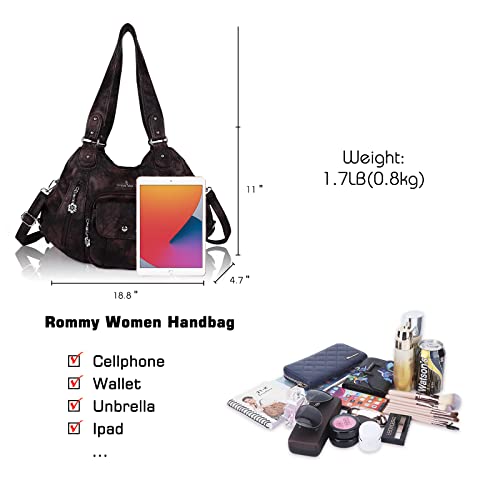 Angel Kiss Purses and Handbags for Women Large Tote Bag Soft PU Leather Multi-Pocket Hobo Shoulder Bags