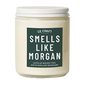 c&e craft – smells like morgan candle – flannel pine scented all natural soy wax – gift for her – girlfriend gift, white