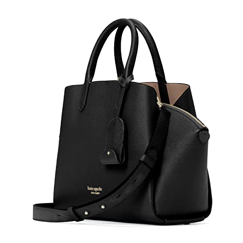 Kate Spade New York Avenue Refined Grain Leather Medium Satchel Black One Size