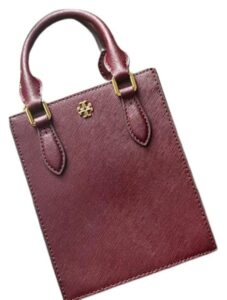 tory burch emerson mini shopper tote (claret)