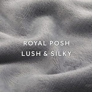 Sunbeam Royal Posh Dove Grey Heated Personal Throw / Blanket, Cozy-Warm, Adjustable Heat Settings