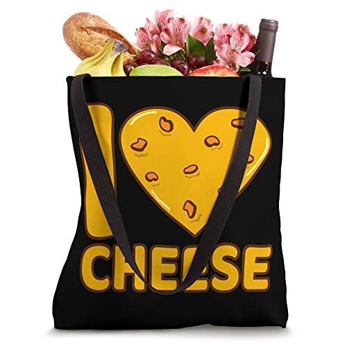 I Love Cheese Food Lover Eater Graphic Tote Bag