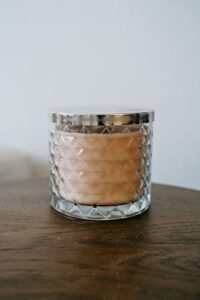 gold canyon™ – cinnamon vanilla scented candle, three-wick, heritage diamond-cut glass jar, new & improved look 2022