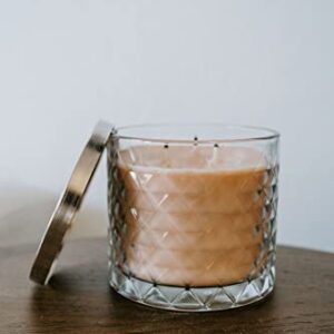 Gold Canyon™ - Cinnamon Vanilla Scented Candle, Three-Wick, Heritage Diamond-Cut Glass Jar, New & Improved Look 2022