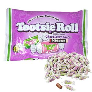 tootsie roll chocolatey midgees easter candy, 50 count, 12 oz bag