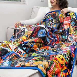 8-Bit Armageddon Retro Video Games Fleece Throw Blanket | Plush Soft Polyester Cover for Sofa and Bed, Cozy Home Decor, Luxury Room Essentials | Novelty Gifts for Adults and Kids | 45 x 60 Inches