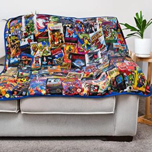 8-Bit Armageddon Retro Video Games Fleece Throw Blanket | Plush Soft Polyester Cover for Sofa and Bed, Cozy Home Decor, Luxury Room Essentials | Novelty Gifts for Adults and Kids | 45 x 60 Inches