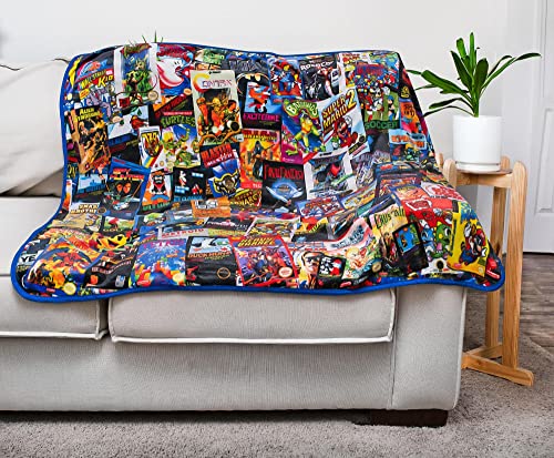 8-Bit Armageddon Retro Video Games Fleece Throw Blanket | Plush Soft Polyester Cover for Sofa and Bed, Cozy Home Decor, Luxury Room Essentials | Novelty Gifts for Adults and Kids | 45 x 60 Inches