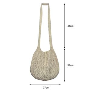 Crochet Tote Bag for Women Knitted Shoulder Bags Aesthetic Crocheted Bags Purse Fairy Grunge Hobo Bag Crochet Crossbody Bag