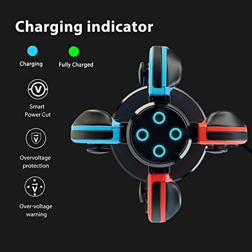 Joycon Charging Dock for Switch Controller, Switch Accessories Compatible Switch Joycon,4 in 1 Switch Charger for Switch with a Micro-USB Charging Cord-HONCAM