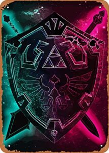 ysirseu the legend of zelda link metal tin sign 8 x 12 in heroes character vintage poster man cave decorative