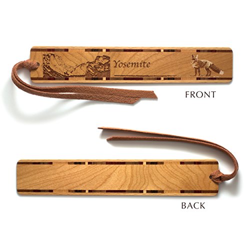 Yosemite National Park, California - Engraved Wooden Bookmark with Suede Tassel - Made in USA - Also Available Personalized