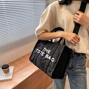 Canvas Tote Bags For Women Handbag Tote Purse With Zipper Canvas Crossbody Bag For Office, Travel, Shopping