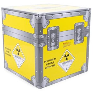 Back to the Future Plutonium Crate 4-Inch Tin Storage Box Cube Organizer with Lid | Basket Container, Cubby Cube Closet Organizer, Home Decor Playroom Accessories | '80s Toys, Gifts And Collectibles