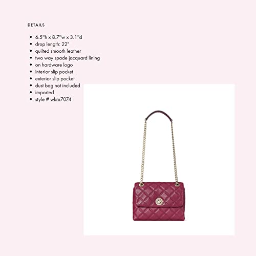 Kate Spade New York Natalia Small Flap Crossbody Bag (Blackberry Preserve)