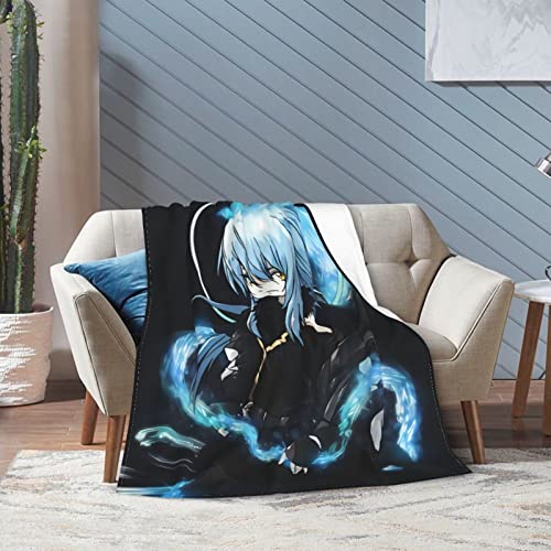 Anime That Time I Got Reincarnated as a Slime Blanket Ultra Soft Flannel Throw Blanket for Bedroom Livingroom Air Conditioning Blanket 50"x40" Inch