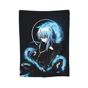 Anime That Time I Got Reincarnated as a Slime Blanket Ultra Soft Flannel Throw Blanket for Bedroom Livingroom Air Conditioning Blanket 50"x40" Inch