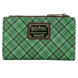 Loungefly Harry Potter Slytherin Plaid Pattern Faux Leather Wallet