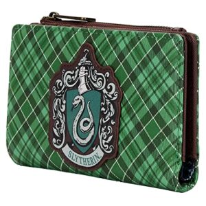 Loungefly Harry Potter Slytherin Plaid Pattern Faux Leather Wallet