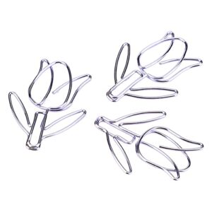 Cute Paper Clips, 50Pcs Tulip Paper Clips Flower Shape Paper Clips Funny Cute Paperclips Bookmarks Planner Clips Fun Paper Clips for Notebook Bookmark