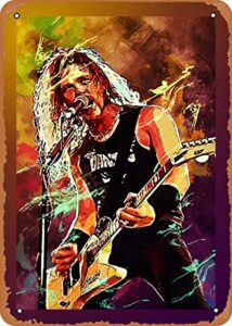 wanfst artist1 james hetfield metal tin sign poster vintage art wall decor 12 x 8 inch