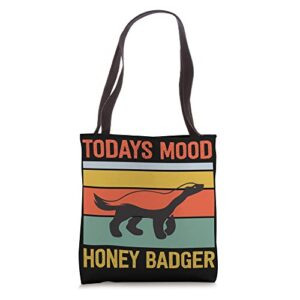 funny honey badger todays mood honey badger tote bag