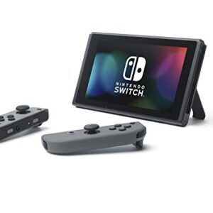 Nintendo Switch V2 Game Console - Black (HAC-001(-01) w/ OEM Gray Joy Cons (Renewed)