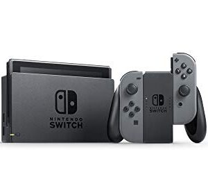 Nintendo Switch V2 Game Console - Black (HAC-001(-01) w/ OEM Gray Joy Cons (Renewed)