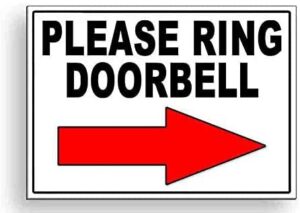 eedee please ring doorbell arrow right funny novelty metal tin sign retro wall decor for home gate garden bars restaurants cafes office store pubs club vintage sign gift 6″ x 8″