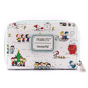 Loungefly Peanuts Happy Holidays All Over Print Zip around Wallet