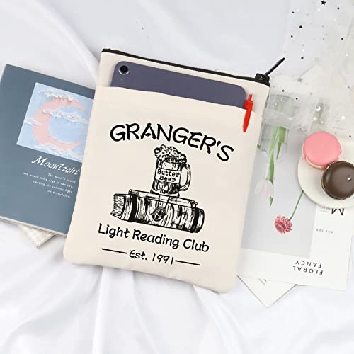 Granger's Quote Book Sleeve Fantasy Novels Lover Gift GRANGER'S Light Reading Club Est. 1991 Waterproof Zipper Pouch (GRANGER'S Light)