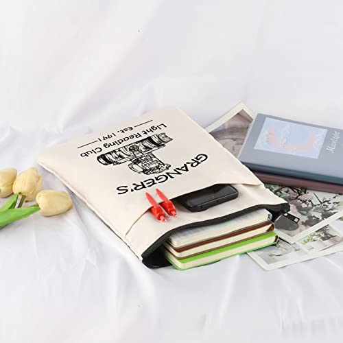 Granger's Quote Book Sleeve Fantasy Novels Lover Gift GRANGER'S Light Reading Club Est. 1991 Waterproof Zipper Pouch (GRANGER'S Light)