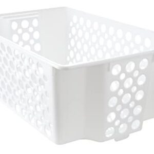 Organize Your Home Large Slide-It Baskets, 2 Pack, Stacking and Sliding Modular Storage, Great Organizing Bins for Pantry, Closet, Bedroom, Office, and all Storage, 19.2” x 12.5” x 7.5”