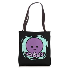 cute baby octopus i little octopus i kraken i kids octopus tote bag