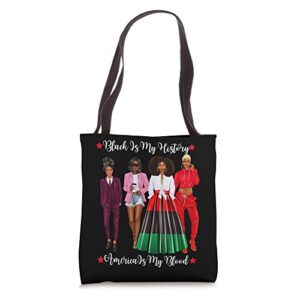 black is my history strong black women figures blm dress tote bag