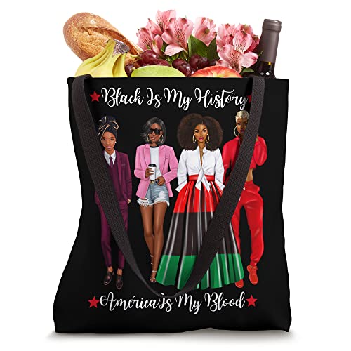 Black Is My History Strong Black Women Figures BLM Dress Tote Bag