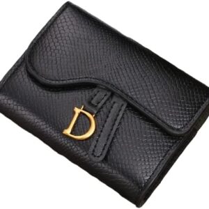 Fashion Wallets New Women Short PU Wallet Large Capacity Folding Wallet Coin Purse Card Holder Hasp Wallet Fashion Clutch Coin Purse Cardholder Fashion Quality Wallets (Color : A2 Black Wallet)