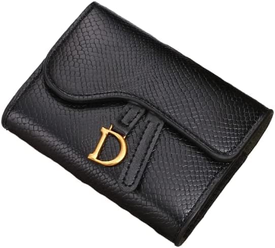 Fashion Wallets New Women Short PU Wallet Large Capacity Folding Wallet Coin Purse Card Holder Hasp Wallet Fashion Clutch Coin Purse Cardholder Fashion Quality Wallets (Color : A2 Black Wallet)