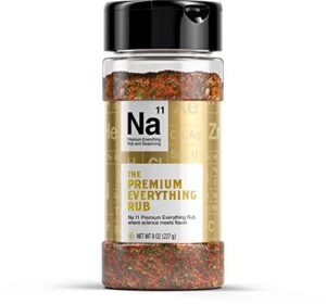 the premium everything rub and seasoning, all natural ingredients, low carb, organic, premium flavor, for all foods