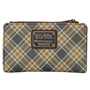 Loungefly Harry Potter Hufflepuff Plaid Pattern Faux Leather Wallet