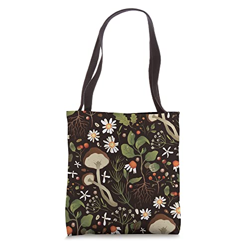 Vintage Mushroom Cottage Core Trendy Tote Bag