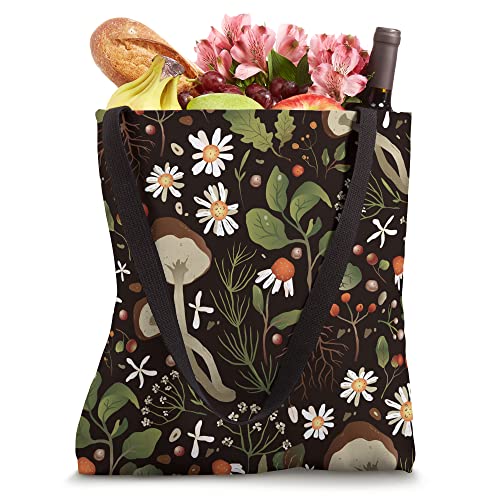 Vintage Mushroom Cottage Core Trendy Tote Bag